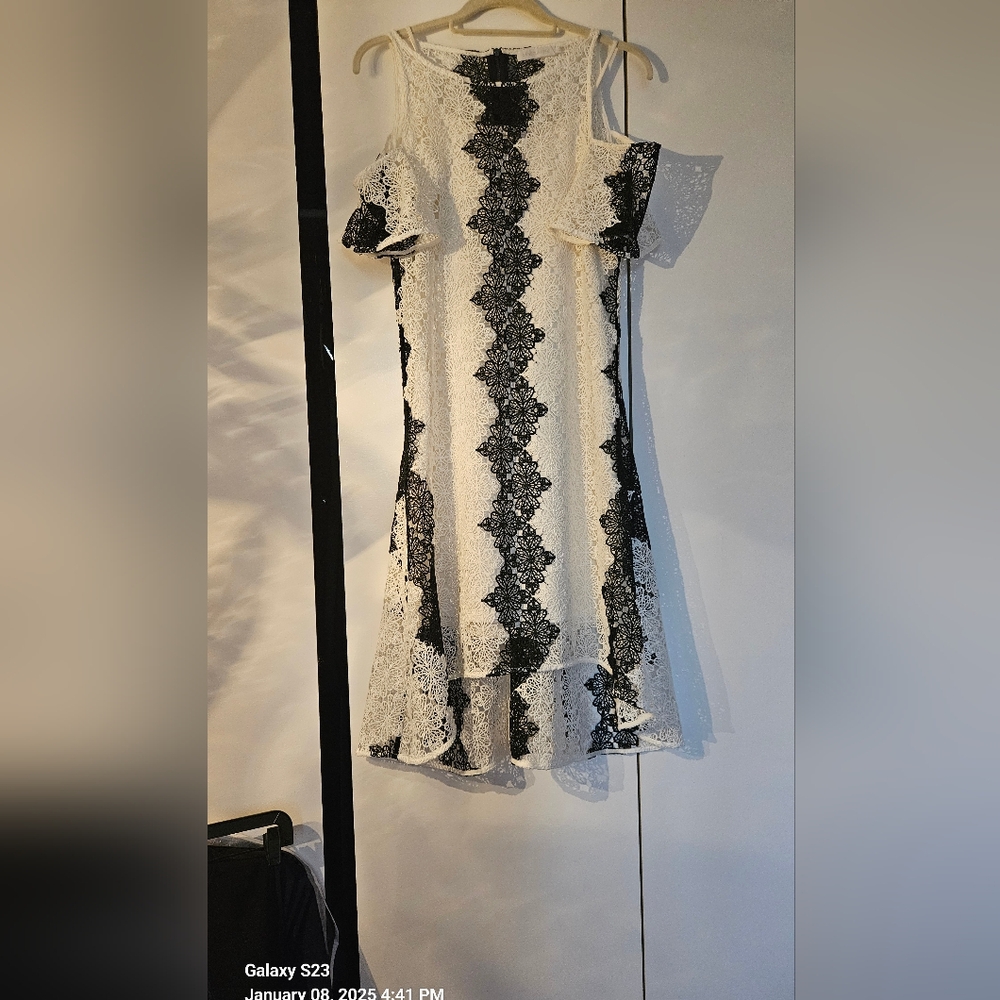Anne fontaine high low crochet dress